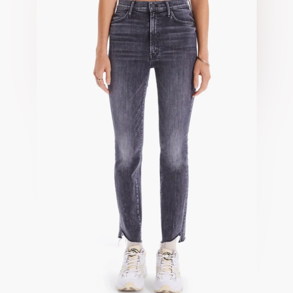 Mother Jeans - the stunner zip ankle fray